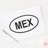 メキシコ「MEX」 楕円形シール (封筒)