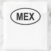 メキシコ「MEX」 楕円形シール (バッグ)