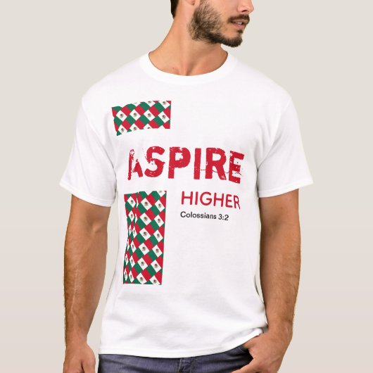 メキシコASPIRE HIGHER CHRISTIAN聖なる書物、 経典 Tシャツ (正面)