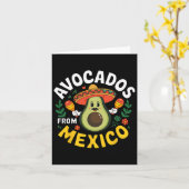 メキシコCinco De Mayo Mexican Fiestaのアボカドス カード (黄色い花)