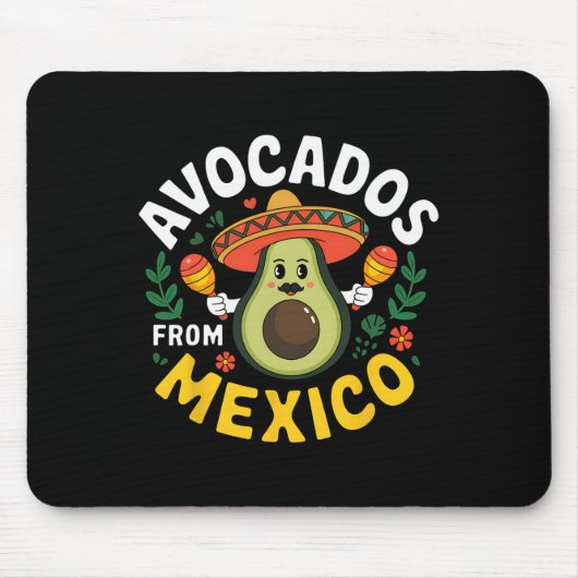 メキシコCinco De Mayo Mexican Fiestaのアボカドス マウスパッド (正面)