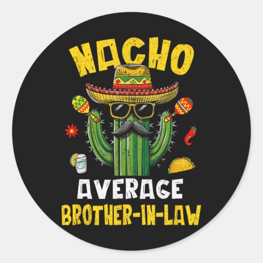 メキシコCinco De Mayo Nacho平均義兄 ラウンドシール (正面)