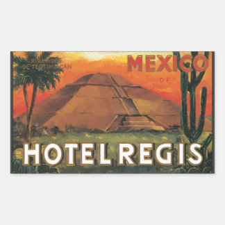 メキシコDSホテルレジスヴィンテージ 長方形シール