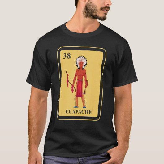 メキシコEl Apache 伝統的 Bingoカード先住民Am Tシャツ (正面)
