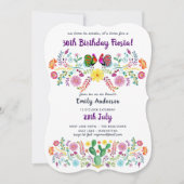 メキシコFIESTA 30th誕生日招待状フォークアート 招待状 (正面)