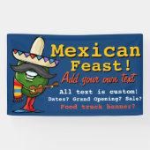 メキシコFood.Avocado.Guacamole.Promotionalの旗 横断幕 (横)