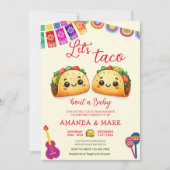 メキシコLet's Taco Bour aベビーFiesta Baby Shower 招待状 (正面)