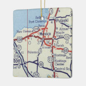 メキシコNYヴィンテージの地図 セラミックオーナメント (左)