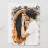 メキシコTalavera Terracotta写真ボホ結婚の 招待状 (裏面)