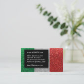 メキシシンプルコ国旗のグリッタープロフェッショナル 名刺 (スタンド正面)