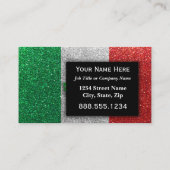 メキシシンプルコ国旗のグリッタープロフェッショナル 名刺 (裏面)