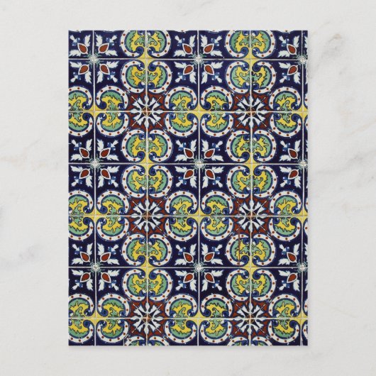 メキシスペインのコのタイル ポストカード (正面)