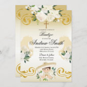 メキシスペインのコバプテスチャロ金ゴールド招待状 招待状 (正面/裏面)