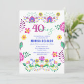メキシスペインのコフィエスタフローラ40th誕生日パーティー 招待状 (スタンド正面)