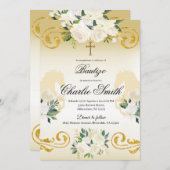 メキシスペインのコボーチゾ金ゴールド招待状 招待状 (正面/裏面)