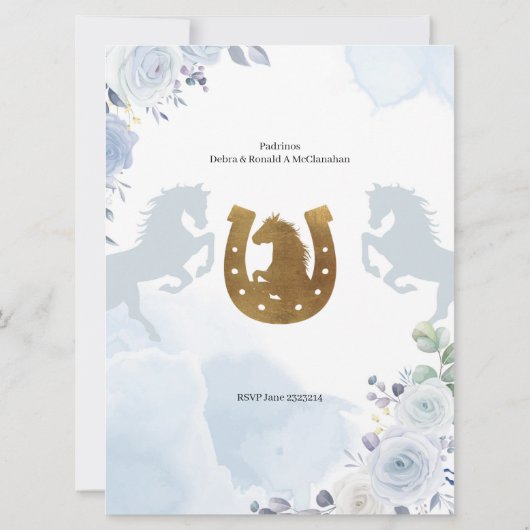 メキシスペインのコ初の最高級ブルーチャロ 招待状 (裏面)