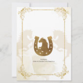 メキシスペインのコ金ゴールドクロスバプテスマ&誕生日 招待状 (裏面)