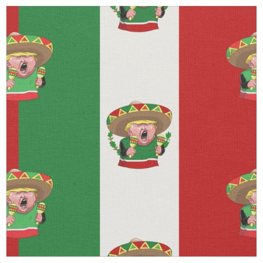 メキシドドナルドのトランプ生地 ファブリック (クローズアップ)