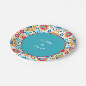 メキシパーソナライズされたコのカップルのシャワー ペーパープレート (アングル)