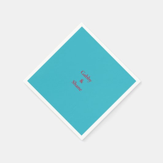 メキシパーソナライズされたコターコイズカップルのシャワー スタンダードカクテルナプキン (角)