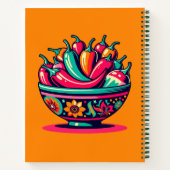 メキシパーソナライズされたコポップ・アートのア・アート・チリレシピ本 ノートブック (裏面)