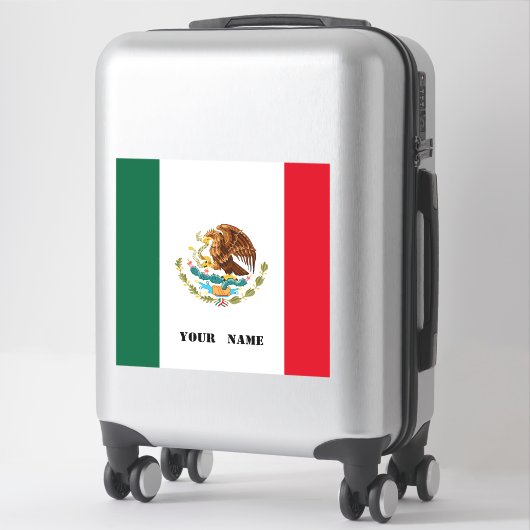 メキシパーソナライズされたコ国旗の長方形シール シール (スーツケース)