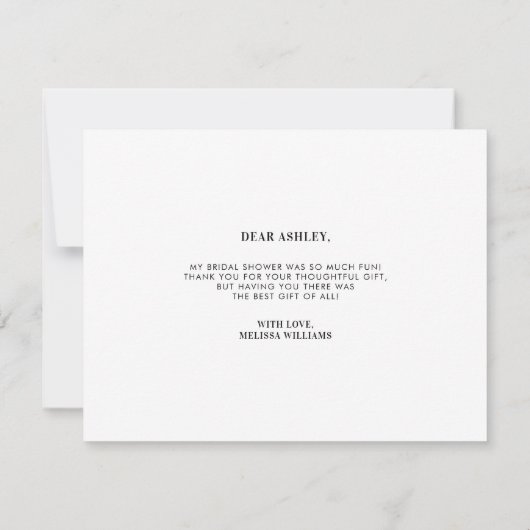 メキシモダンカンフィエスタブライダルシャワーフラット サンキューカード (裏面)