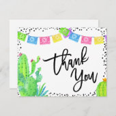 メキシモダンカンフィエスタブライダルシャワーフラット サンキューカード (正面/裏面)