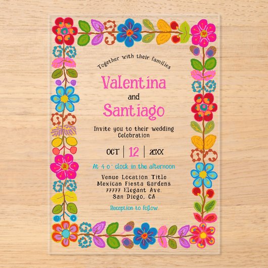 メキシモダンコのアクリル結婚式招待状 アクリル招待状 (正面)