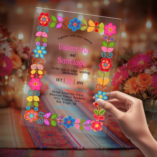 メキシモダンコのアクリル結婚式招待状 アクリル招待状