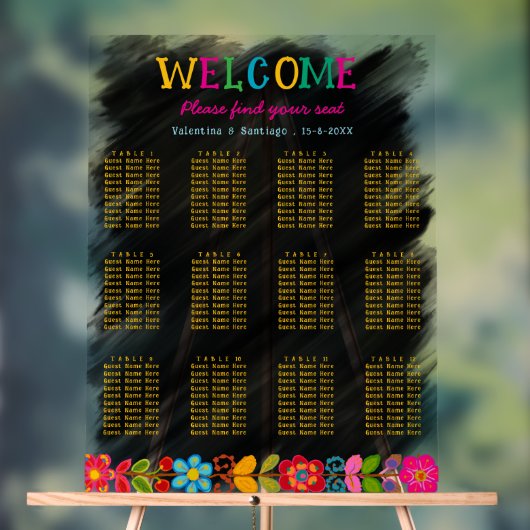 メキシモダンコのア結婚クリル座席表 アクリルサイン (ニュートラル)