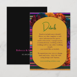 メキシモダンコの結婚花の黄色の詳細 エンクロージャーカード