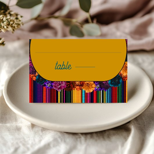 メキシモダンコの結婚花の黄色 プレイスカード