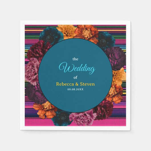 メキシモダンコの結婚花 スタンダードカクテルナプキン (正面)