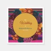 メキシモダンコの花結婚は黄色 スタンダードカクテルナプキン (正面)