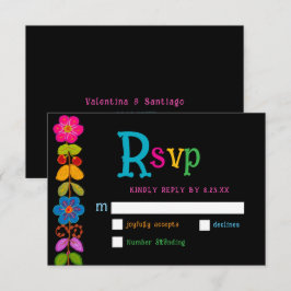 メキシモダンコのRSVP結婚応答カード 出欠カード