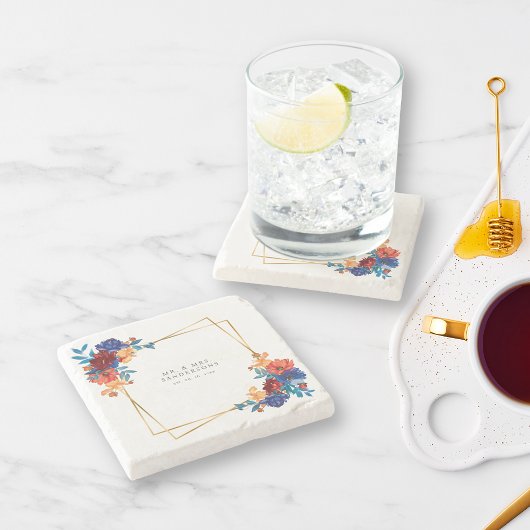 メキシモダンコフィエスタ結婚フラワー ストーンコースター