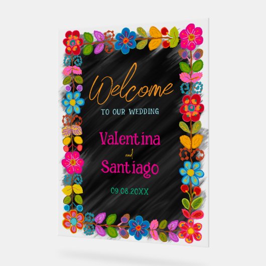 メキシモダンコ歓迎結婚の アクリルサイン (傾斜)