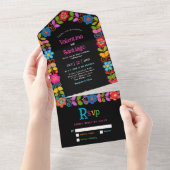 メキシモダンコ結婚シア オールインワン招待状 (貼ってはがせる)