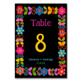 メキシモダンコ結婚式招待状 テーブルナンバー (正面)
