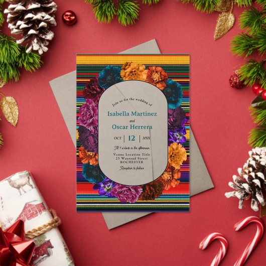 メキシモダンコ花アクリル結婚式招待状 アクリル招待状 (インサイチュ (クリスマス))