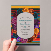 メキシモダンコ花アクリル結婚式招待状 アクリル招待状 (インサイチュ (ポータブル))