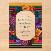 メキシモダンコ花アクリル結婚式招待状 アクリル招待状 (正面)