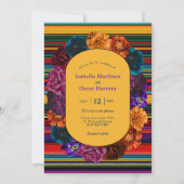 メキシモダンコ花模様結婚式招待状 招待状 (正面)