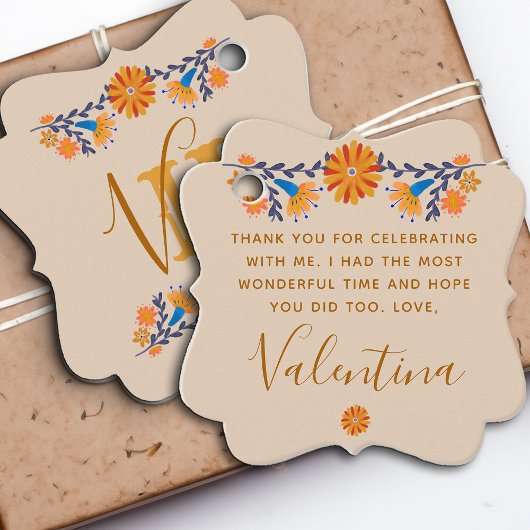 メキシモノグラムのコフローラ西ボホ フェイバータグ