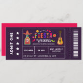 メキシ予測できなコフィエスタチケットスタイル結婚ズ 招待状 (正面/裏面)