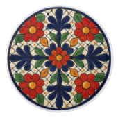 メキシ伝統的コタラベラフローラセラミックノブ セラミックノブ (正面)