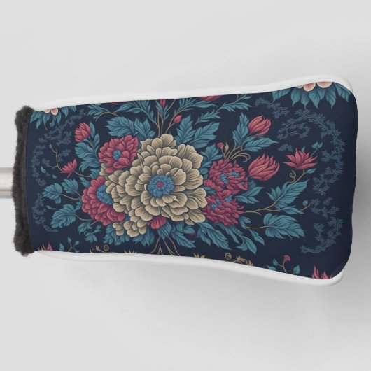 メキシ伝統的コ刺繍模様 ゴルフヘッドカバー (正面)