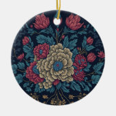 メキシ伝統的コ刺繍模様 セラミックオーナメント (正面)