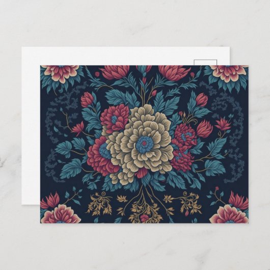 メキシ伝統的コ刺繍模様 ポストカード (正面/裏面)